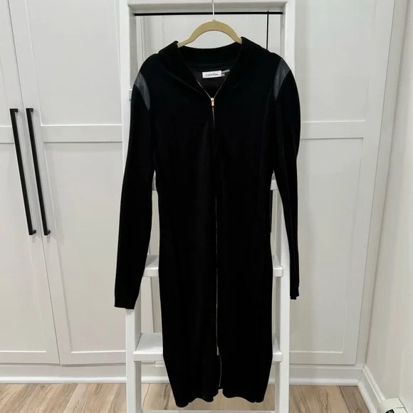 Calvin Klein | Dresses | Calvin Klein Black Knit Long Sleeve Full Front Zippered Dress Size M 6 | Poshmark Calvin Klein | Dresses | Calvin Klein Black Knit Long Sleeve Full Front Zippered Dress Size M 6 | Poshmark